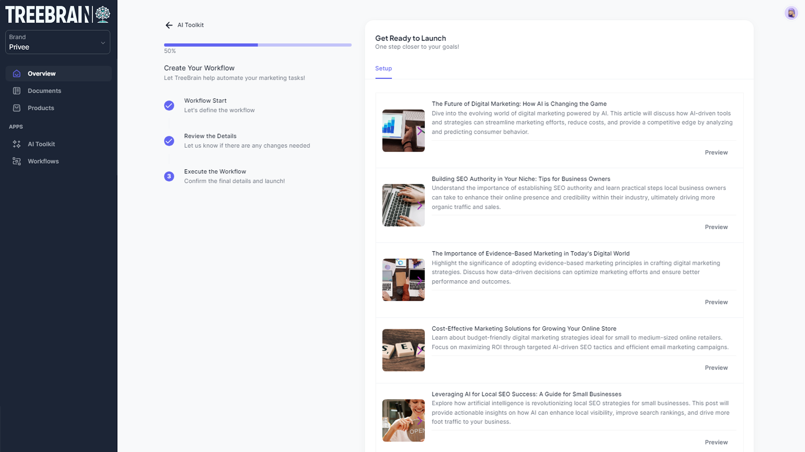 TreeBrain AI Chat Assistant